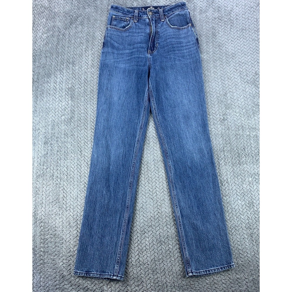 Hollister Jeans Women's Size 0L Blue Ultra High-Rise 90's Straight Stretch 23x31